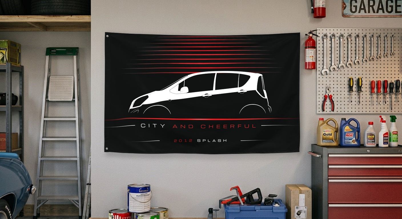 Suzuki Splash 2012 car silhouette flag - Garage Wall