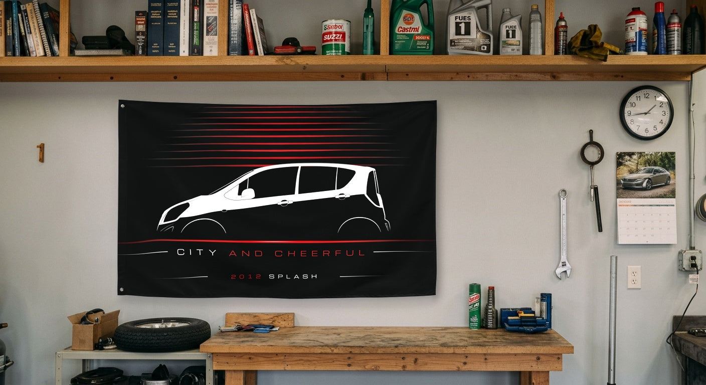 Suzuki Splash 2012 car silhouette flag - Garage Workbench