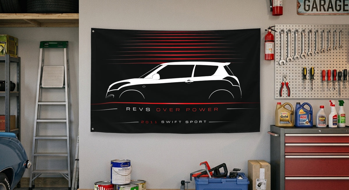 Suzuki Swift Sport 2011 car silhouette flag - Garage Wall