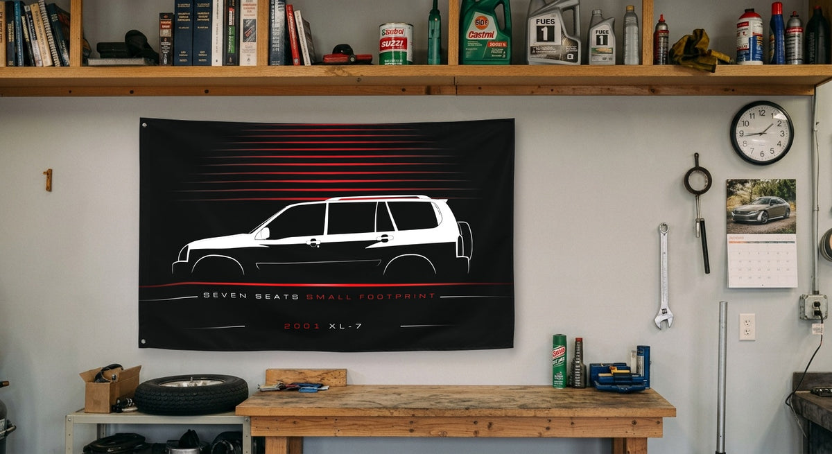 Suzuki XL-7 2001 car silhouette flag - Garage Workbench